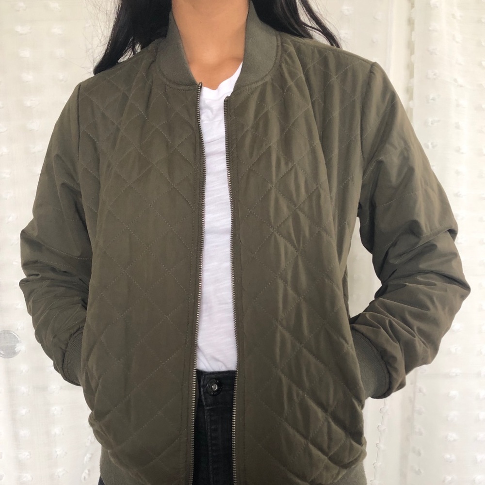 Quilted Bomber Jacket